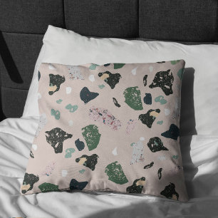 Green Terrazzo Pattern Cushion