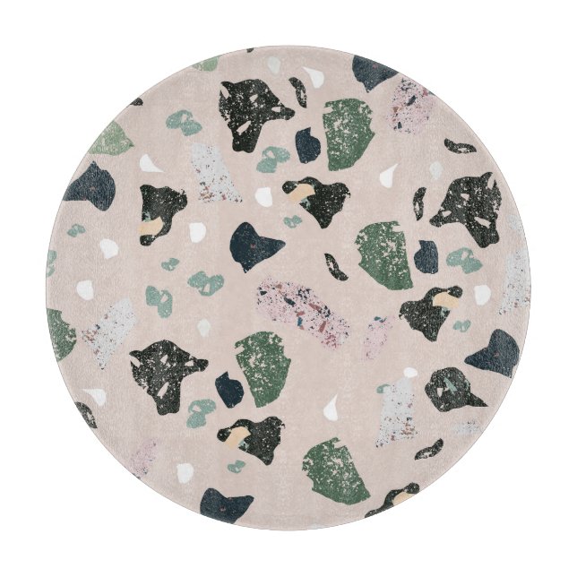 Green Terrazzo Pattern Cutting Board (Front)