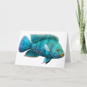 Green Texas Cichlid Greeting Card