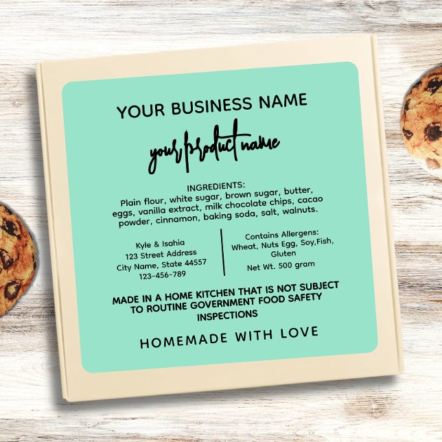 Green Texas Cottage Law Food label sticker (Creator Uploaded)