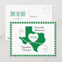 Green Texas Curling Ribbon Save the Date