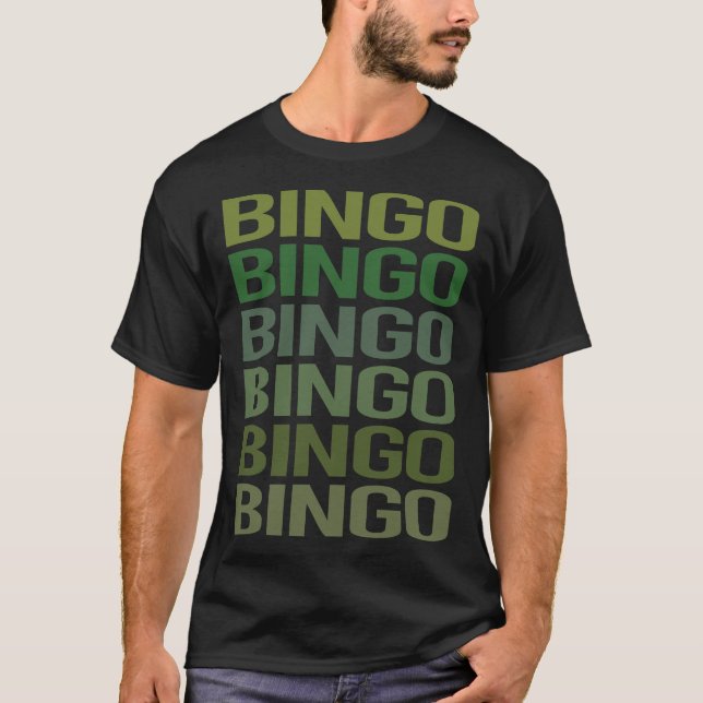 Green Text Bingo T-Shirt (Front)