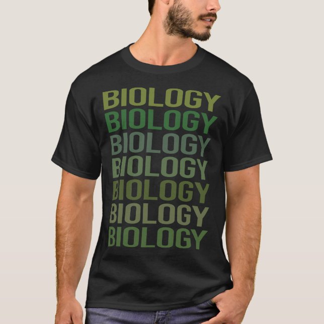 Green Text Biology T-Shirt (Front)