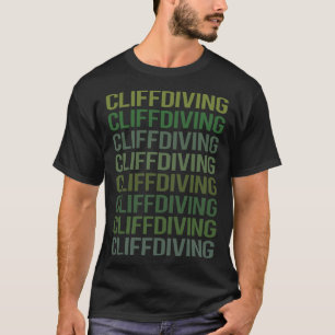 Green Text Cliff Diving T-Shirt