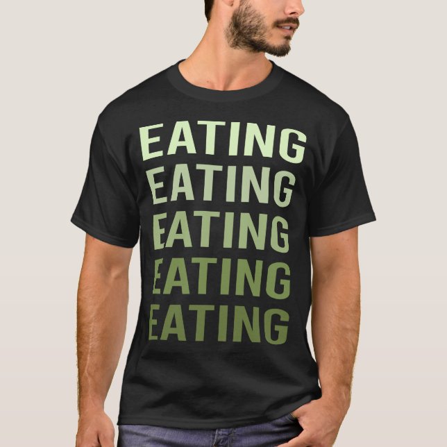 Green Text Eating T-Shirt (Front)