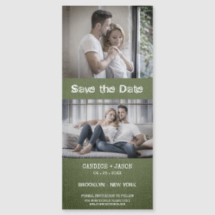 Green Textile Texture Engaged Romantic Couple