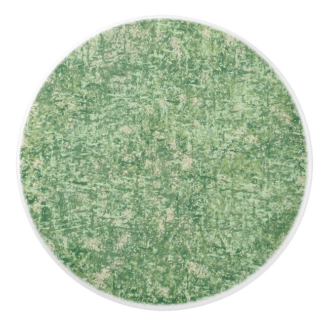 Green Textured Background by Shirley Taylor Ceramic Knob (Front)