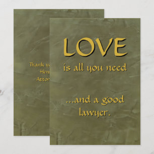 Green Textured Marble Lawyer Humour Card – Luxury