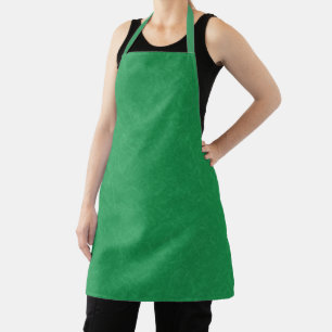 Green textured surface with swirling pattern apron