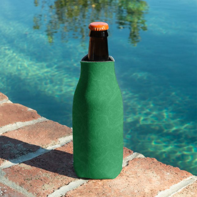 Green textured surface with  swirling pattern bottle cooler (In Situ Pool)