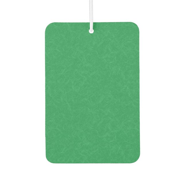 Green textured surface with  swirling pattern car air freshener (Front)