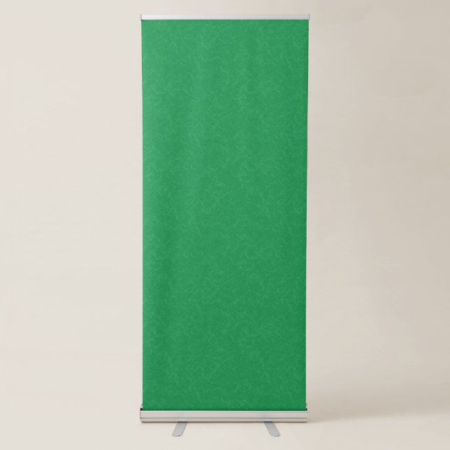 Green textured surface with  swirling pattern retractable banner (Front)