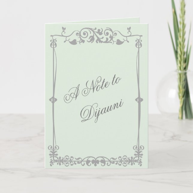 Green Thank You Card (Front)