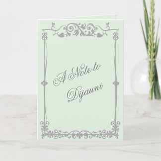 Green Thank You Card