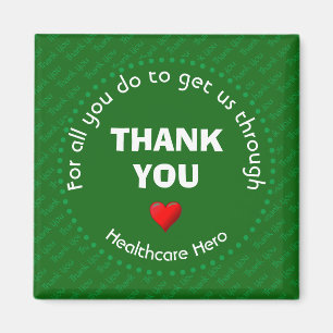 Green THANK YOU Healthcare Hero Magnet