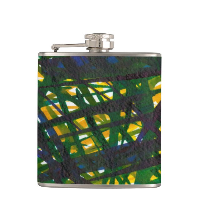 Green Thicket II Hip Flask (Front)