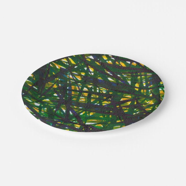 Green Thicket II Paper Plate (Angled)