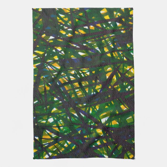 Green Thicket II Tea Towel (Vertical)