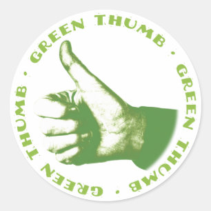 Green Thumb Classic Round Sticker