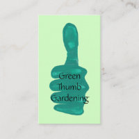Green Thumb Gardening Business Cards Template
