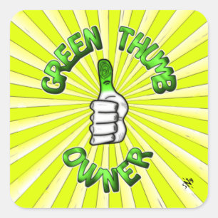 Green thumb (gardening)  square sticker