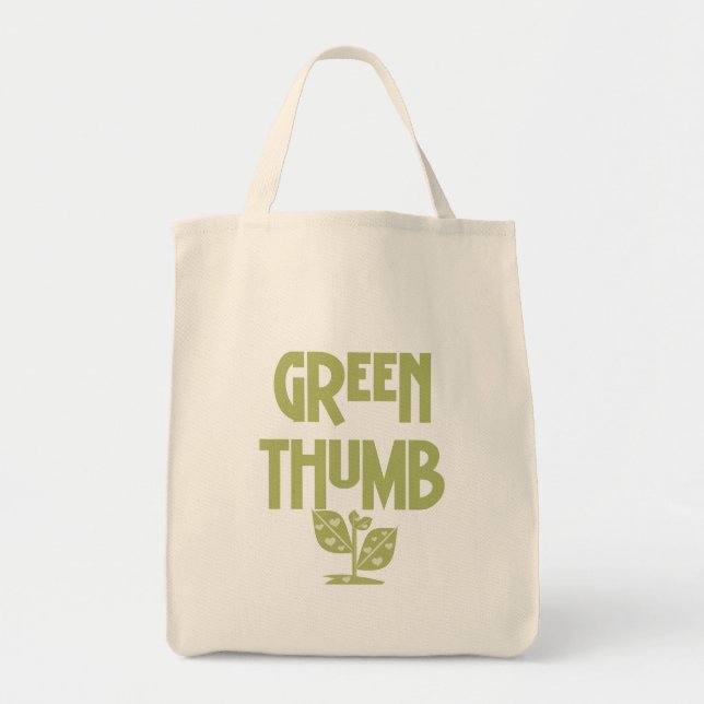 Green Thumb Gardening T-shirts and Gifts Tote Bag (Front)