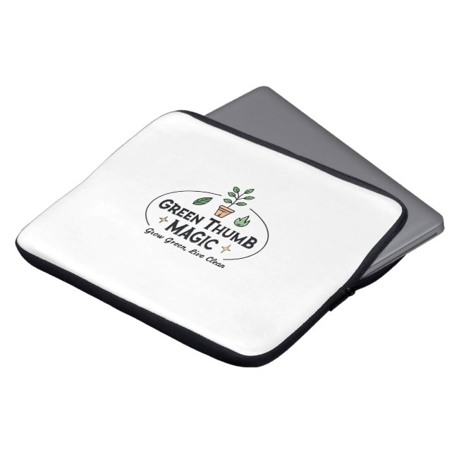 Green Thumb Magic | Urban Gardening  Laptop Sleeve (Front Top)
