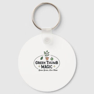 Green Thumb Magic | Urban Gardening T-Shirt Key Ring