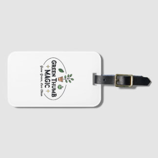 Green Thumb Magic | Urban Gardening T-Shirt Luggage Tag