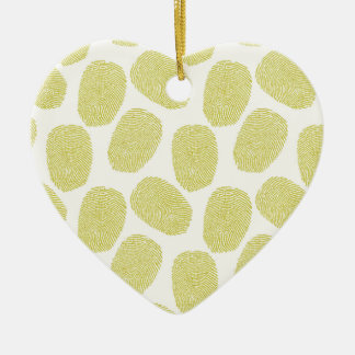 Green Thumbprints Pattern Ceramic Tree Decoration