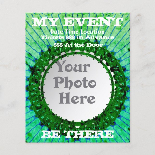 Green Tiedye Photo Event Flyers (Front)
