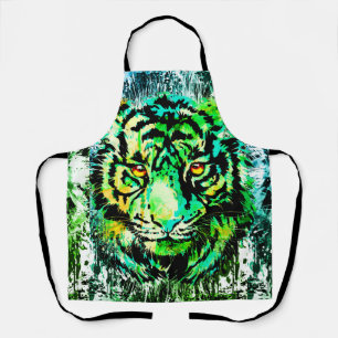Green Tiger Apron - Green Tiger Drawing