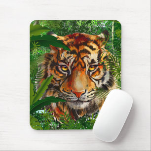 Green Tiger Mousepad Nature Jungle Tiger