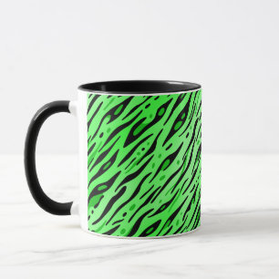 Green Tiger Strip Mug