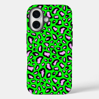 Green tiger with pink iPhone 16 case