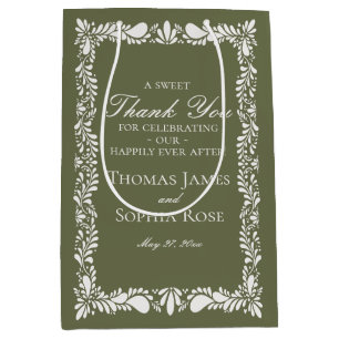 Green Tile Talavera Spanish Fiesta Wedding Favours Medium Gift Bag