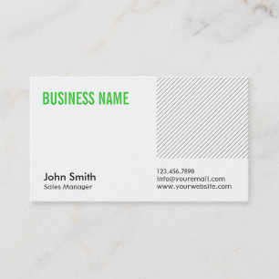 Green Title Sales Manager Business Card