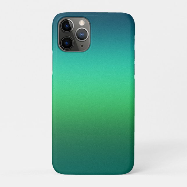 Green to Teal Gradient Spiral Notebook Modern Mini Case-Mate iPhone Case (Back)