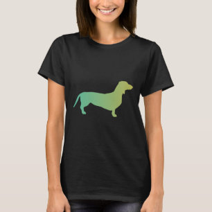 Green To Yellow Gradient Dachshund T-Shirt