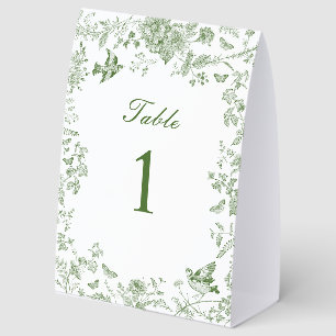 Green Toile De Jouy Vintage Floral Baby Shower