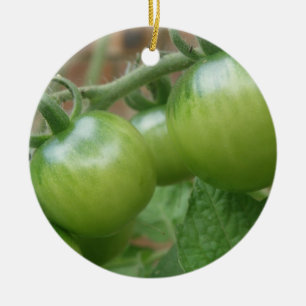 Green Tomatoes Custom Birthday Ceramic Tree Decoration