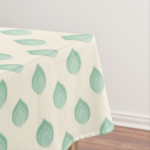 Green Tones Abstract Flowers Tablecloth