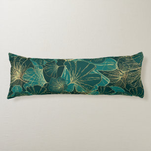 Green &  Tones Exotic Leaves Body Cushion