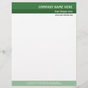 Green Tones Personalized Letterhead