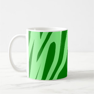 Green Tones Tiger Seamless Pattern Coffee Mug