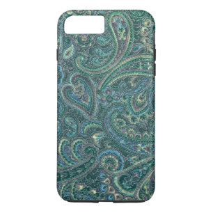 Green Tones Vintage Ornate Paisley Pattern iPhone 8 Plus/7 Plus Case
