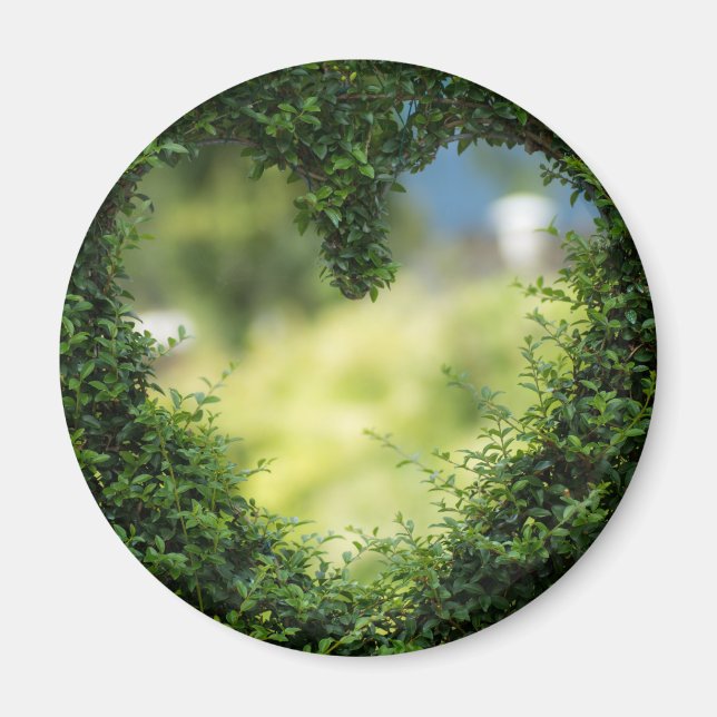 Green Topiary Heart Magnet (Front)