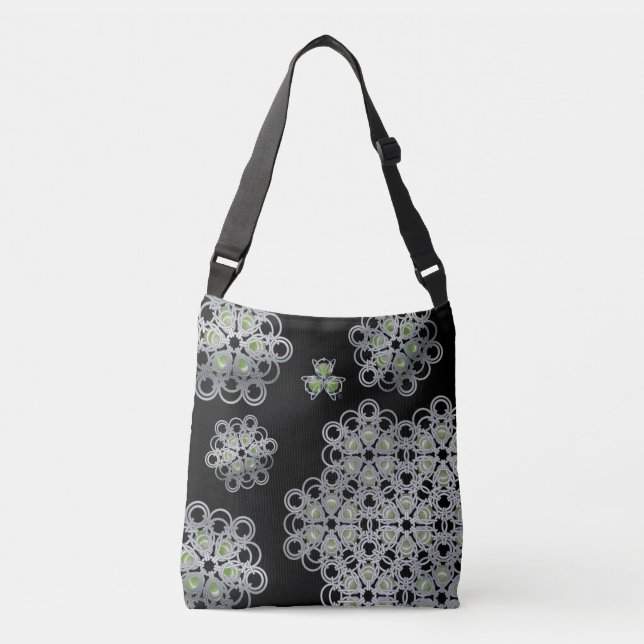 Green Torusphere PolyHexaBloom Crossbody Bag (Front)