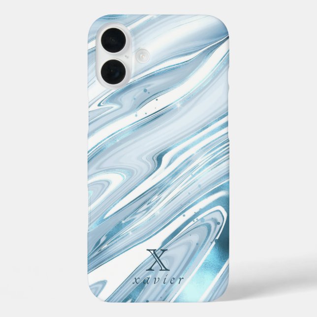 Green Tosca Marble Customisable Case-Mate iPhone Case (Back)