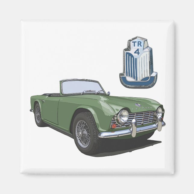 Green TR4 Magnet (Front)